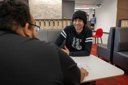 Student meeting with an advisor