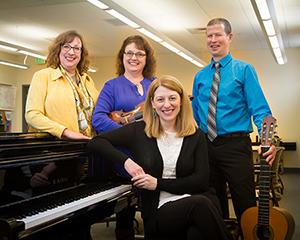 Group photo of the music faculty at Aims Community College 