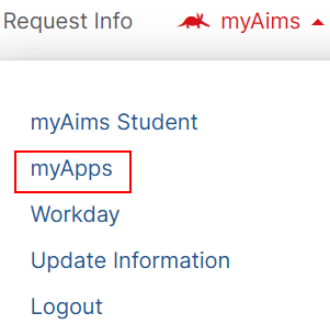 myAims myApps button